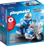 Motocicleta politiei cu led Police Playmobil